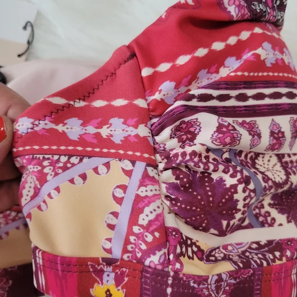 Nanette Lepore Swim Bikini Set 8 Bohemian Print Asymmetrical Cut High Rise NWT - Picture 9 of 16